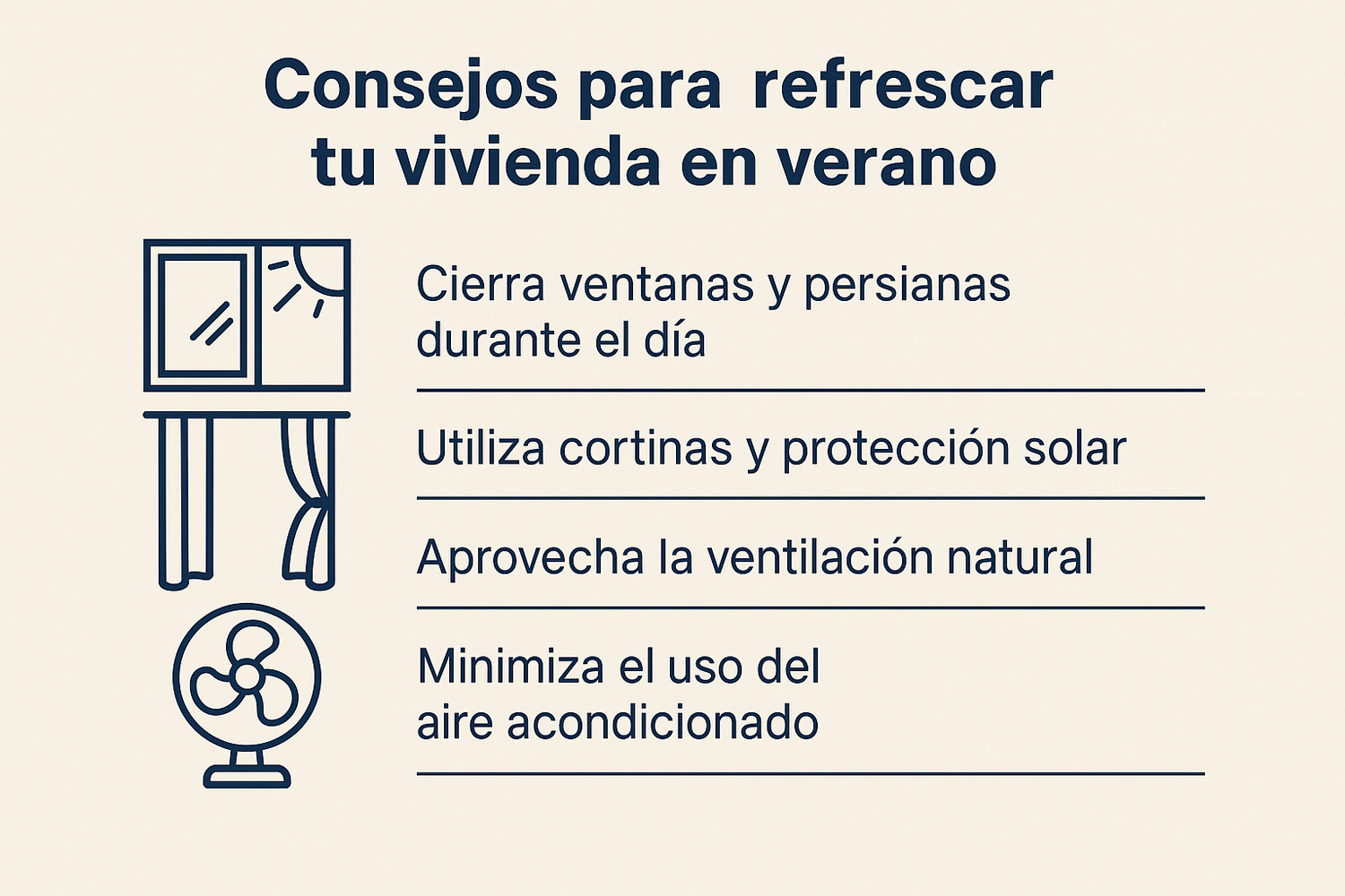 Consejos para refrescar tu vivienda en verano sin gastar de más