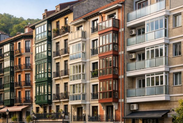 Unidad compositiva de fachada en edificios residenciales