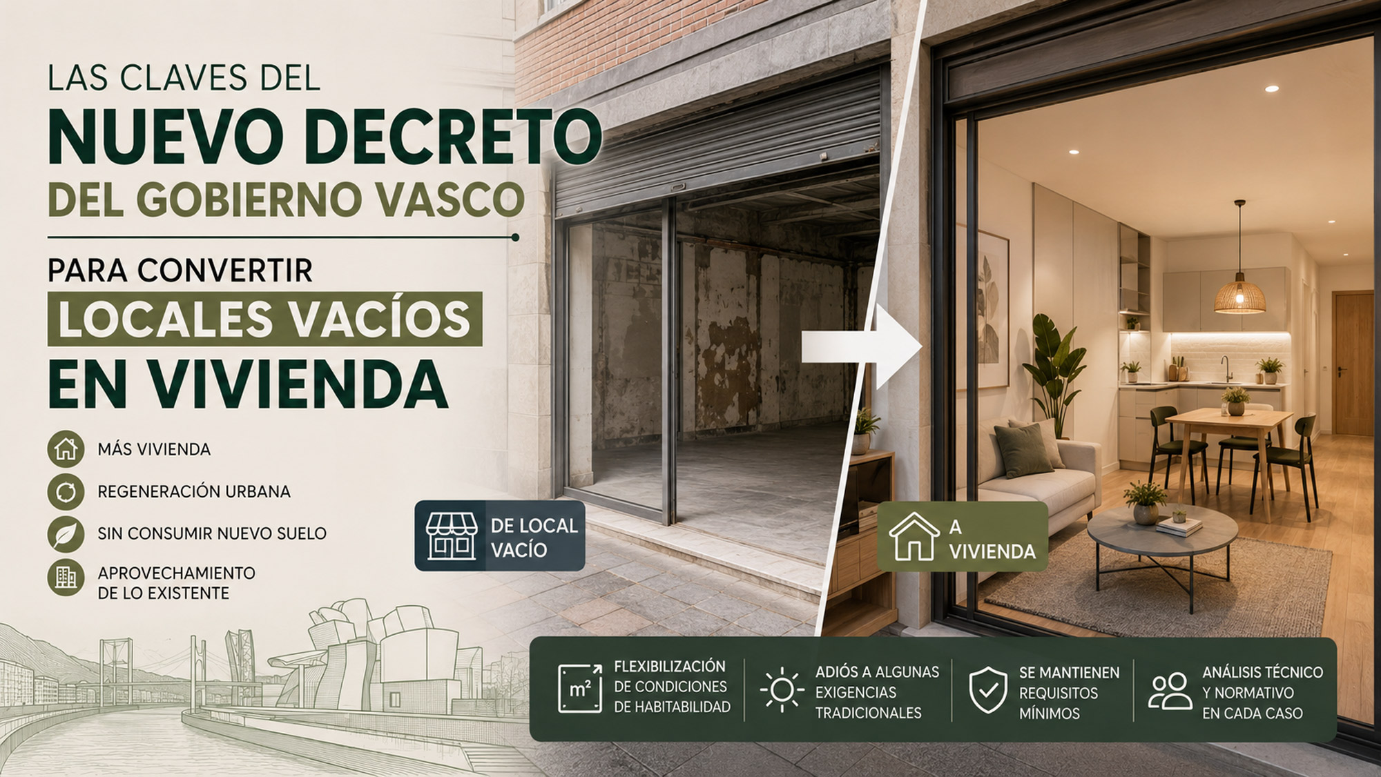 Nuevo decreto para convertir locales vacíos en vivienda